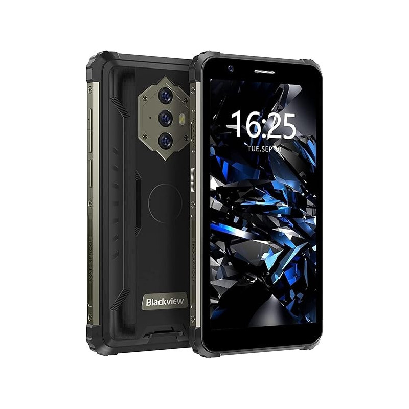 Blackview BV6600E Rugged Smartphone, 8580mAh Big Battery(Reverse Charging), 5.7'' HD+ IP68&IP69K, Octa Core 4GB+32GB, 13MP Camera GPS Black