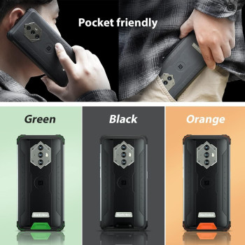 Blackview BV6600E Rugged Smartphone, 8580mAh Big Battery(Reverse Charging), 5.7'' HD+ IP68&IP69K, Octa Core 4GB+32GB, 13MP Camera GPS Black