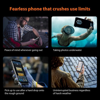 Blackview BV6600E Rugged Smartphone, 8580mAh Big Battery(Reverse Charging), 5.7'' HD+ IP68&IP69K, Octa Core 4GB+32GB, 13MP Camera GPS Black