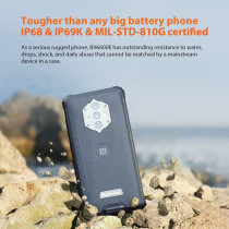 Blackview BV6600E Rugged Smartphone, 8580mAh Big Battery(Reverse Charging), 5.7'' HD+ IP68&IP69K, Octa Core 4GB+32GB, 13MP Camera GPS Black