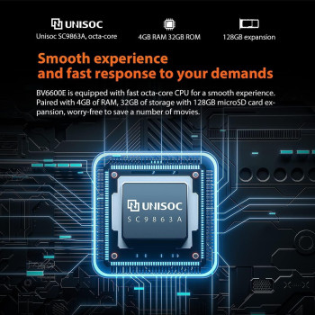 Blackview BV6600E Rugged Smartphone, 8580mAh Big Battery(Reverse Charging), 5.7'' HD+ IP68&IP69K, Octa Core 4GB+32GB, 13MP Camera GPS Black