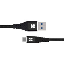 Promate Type-C Charging Cable, Premium 1.2 Meter USB-C to USB-A 3A Fast Sync and Charge Cable with Long Bend Lifespan for Smartphones, NerveLink-C (Black)
