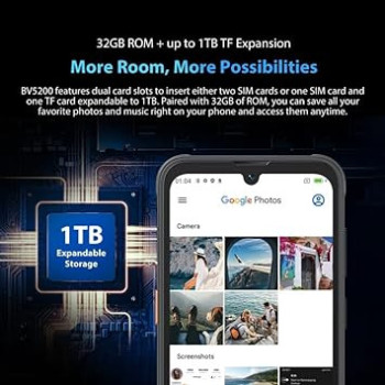 Blackview BV5200 Rugged Phone, 4GB+32GB ace Unlock, 5180mAh Battery, 6.1 inch Android 12 MTK6761 Helio A22 Quad Core up to 2.0GHz, Network: 4G, NFC, OTG, Dual SIM (Grey)