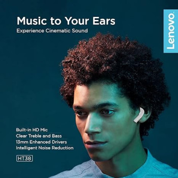 Lenovo Ht38 White, Wireless, Small