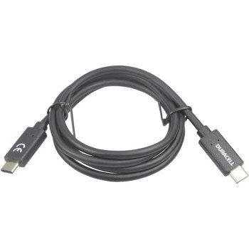 Duracell USB5030A USB C Kabel auf USB C 1meter ladekabel USB3.0 mit bis zu 15W (3A) Leistung Schwarz