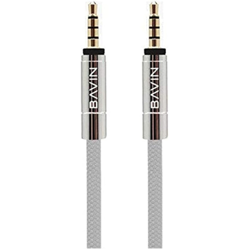 Bavin Audio AUX Mode Audio Cable Double-headed 3.5mm Male to Male Car Phone Song Connection Cable - white