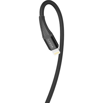 LAZOR Flow CL32 USB-A TO Lightning Fast Charging Cable, Premium 1 Meter, 2.4A Fast Sync and Charge Cable,Black