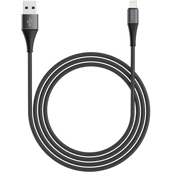 LAZOR Flow CL32 USB-A TO Lightning Fast Charging Cable, Premium 1 Meter, 2.4A Fast Sync and Charge Cable,Black