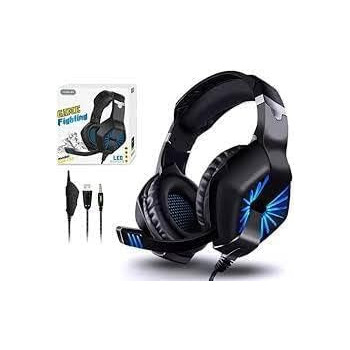 YESPLUS GM-103, 3.5MM JACK GAMING HEADPHONE VIRTUAL SURROUND WITH BLUE LED LIGHT AND MICROPHONE FOR MOBILE PHONE & PS4 Multi Color highendtech 2725610010789