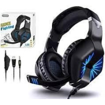 YESPLUS GM-103, 3.5MM JACK GAMING HEADPHONE VIRTUAL SURROUND WITH BLUE LED LIGHT AND MICROPHONE FOR MOBILE PHONE & PS4 Multi Color highendtech 2725610010789