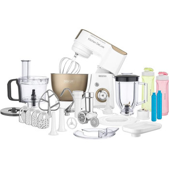 SENCOR - Multifunctional Stand Mixer, Extremely powerful 1000W motor with 4 hubs, 24 Accessories Set, 8 speed levels, STM 4467CH, 2 years replacement Warranty