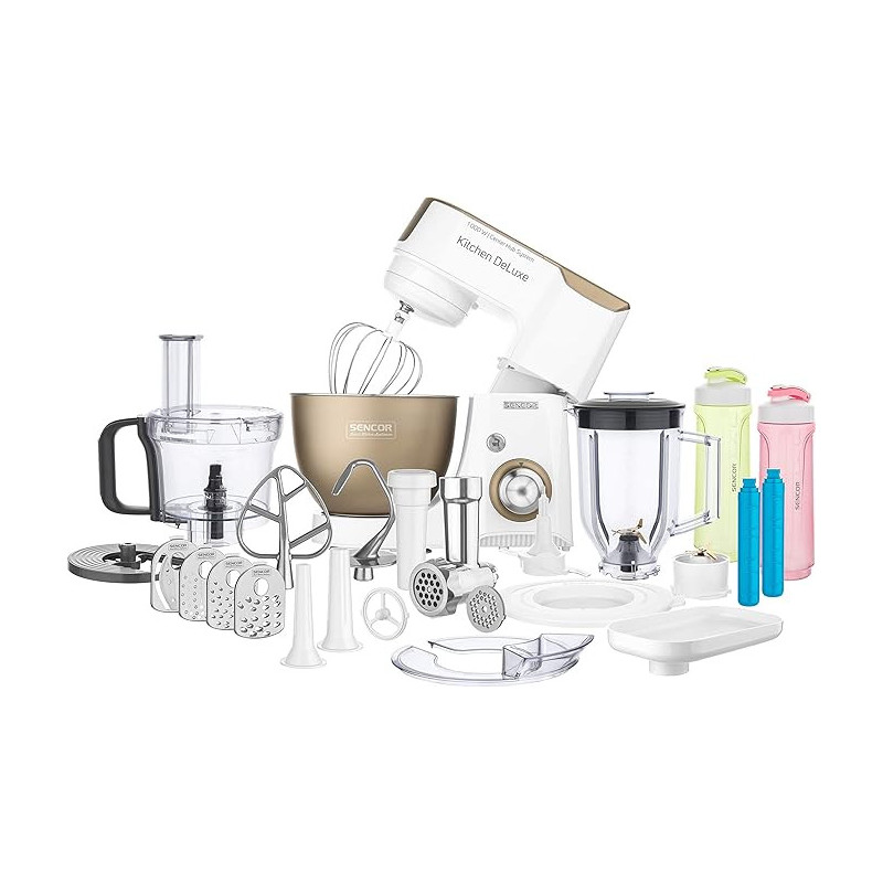 SENCOR - Multifunctional Stand Mixer, Extremely powerful 1000W motor with 4 hubs, 24 Accessories Set, 8 speed levels, STM 4467CH, 2 years replacement Warranty