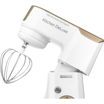 SENCOR - Multifunctional Stand Mixer, Extremely powerful 1000W motor with 4 hubs, 24 Accessories Set, 8 speed levels, STM 4467CH, 2 years replacement Warranty