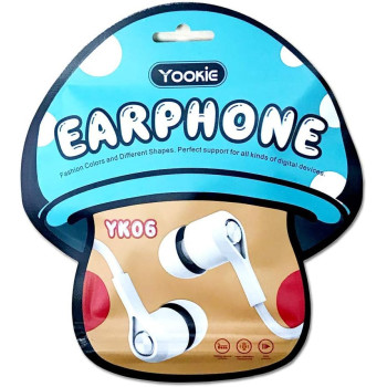YOOKIE YK06 STEREO EARPHONE (White)