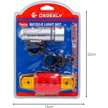 Winds Trading Orderly Super Bright Bike Light Set -3 Pieces
