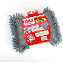 LiAo Microfiber Chenille Sponge Car Washing Multipurpose Use Scratch & Lint Free Kitchen Clothes Sink Cleaning Home Improvement Household Cleaners Handheld Sponges
