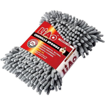 LiAo Microfiber Chenille Sponge Car Washing Multipurpose Use Scratch & Lint Free Kitchen Clothes Sink Cleaning Home Improvement Household Cleaners Handheld Sponges