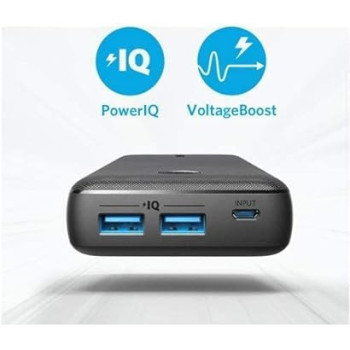 Anker PowerCore Select 20000mAh Power Bank with 2 USB-A Ports, Light Weight Portable Charger, PowerIQ 2.0 18W External Battery with MultiProtect and VoltageBoost