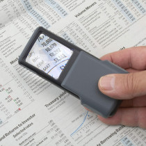 Carson PO-55 MiniBrite 5x Pocket Magnifier with Built-In LED Light and Sliding Case, Black