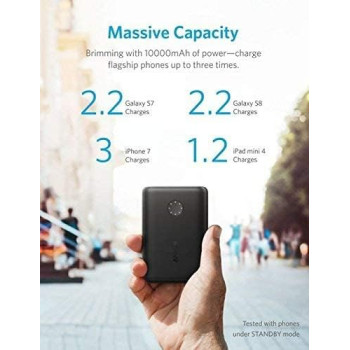 Anker A1230H11 PowerCore II 10000mAh Portable Power Bank UN - Black (Pack of 1)