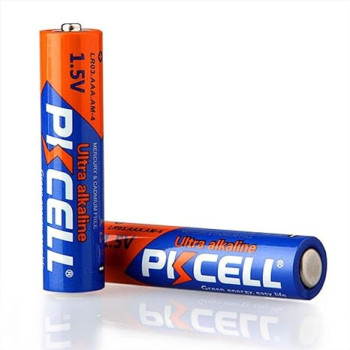 4 Piece AAA 1.5v Ultra Alkaline High Drain Heavy Duty LR03 Batteries 10 Years Shelf Life by PKCELL