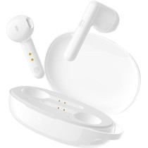 Tecno Buds 2 (White) Deep Bass with 13mm Larger Drivers, Up to 18 Hours of Playtime, IPX4 Sweat, Water and Dust Resistant, Environmental Noise Cancellation, BT 5.0