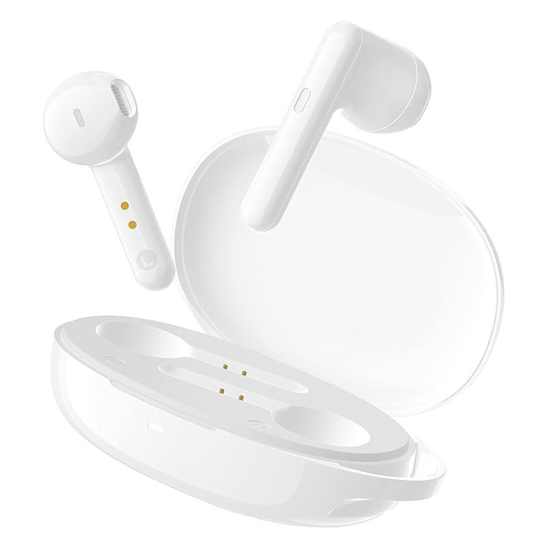 Tecno Buds 2 (White) Deep Bass with 13mm Larger Drivers, Up to 18 Hours of Playtime, IPX4 Sweat, Water and Dust Resistant, Environmental Noise Cancellation, BT 5.0