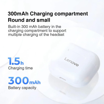 Lenovo True Wireless Stereo In-Ear Earphone LP40 (White)