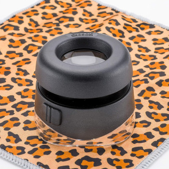 Carson LED VersaLoupe 10x LED Lighted Focusing Loupe Magnifier (LH-50), black/clear