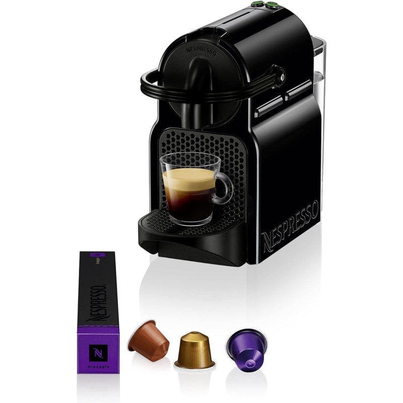 Nespresso Inissia Black Coffee Machine - UAE Version, 1 Year Warranty