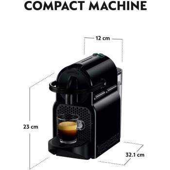 Nespresso Inissia Black Coffee Machine - UAE Version, 1 Year Warranty