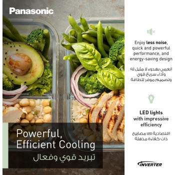 Panasonic 734 Litres Side By Side Refrigerator, Inverter, Surround Cooling, Matte Black - NR-BS734MS, 10 Year Compressor Warranty