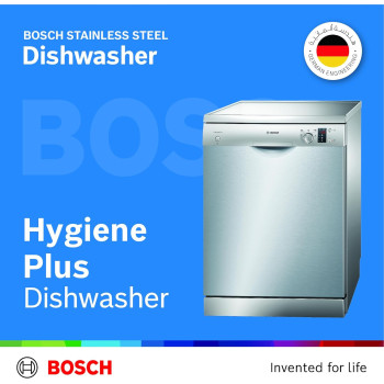Bosch Standing Dishwasher, 12 Place Settings Dishwashers, German Engineering Bosch Dishwasher, Dishwasher Machine Sms50D08Gc, 1 Year Warranty