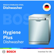 Bosch Standing Dishwasher, 12 Place Settings Dishwashers, German Engineering Bosch Dishwasher, Dishwasher Machine Sms50D08Gc, 1 Year Warranty