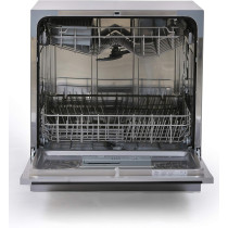 Midea Counter Top Dishwasher, Portable, 8 Place Settings, 7 Programs, Inverter Quattro, Silent And High Energy Efficient, Rapid Wash, Child Lock, Self Cleaning, 70 Intensive White, Wqp8-3802F-S, 1 Year Warranty