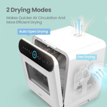 Comfee Mini Plus Dishwasher Td305-W Compact Table Top Dishwasher With 3 Place Settings, 7 Programmes, Touch Control, Led Display, Delay Start And Off-Peak Wash Function - White, 1 Year Warranty