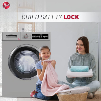 Hoover Hoover 6 Kg Front Load Fully Automatic Washing Machine, 1000 Rpm 15 Programs, Electronic Control System, Easy To Operate Clothes Washer, Made In Turkey, Hwm-V610-S (Silver), 1 Year Warranty