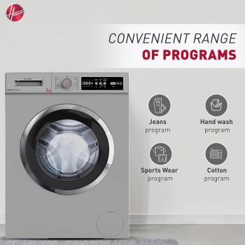 Hoover Hoover 6 Kg Front Load Fully Automatic Washing Machine, 1000 Rpm 15 Programs, Electronic Control System, Easy To Operate Clothes Washer, Made In Turkey, Hwm-V610-S (Silver), 1 Year Warranty