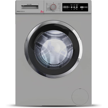 Hoover Hoover 6 Kg Front Load Fully Automatic Washing Machine, 1000 Rpm 15 Programs, Electronic Control System, Easy To Operate Clothes Washer, Made In Turkey, Hwm-V610-S (Silver), 1 Year Warranty
