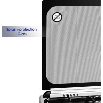 Super General Freestanding Gas-Cooker 4-Burner Full-Safety, Stainless-Steel Cooker, Gas Oven With Rotisserie, Automatic Ignition, Silver, 60 X 60 X 85 Cm, Sgc-6470-Msfs, 1 Year Warranty