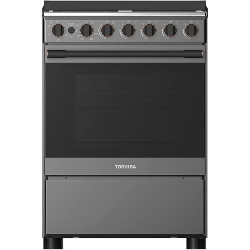 Toshiba 60X60 Cm, 4 Burners Gas Cooking Range, Tba24Bmg4G089Ks, 1 Year Full Warranty