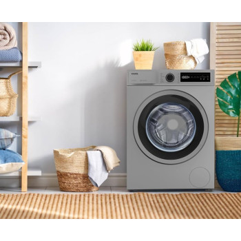 Vestel 10Kg, 62 Lt Volume Front Load Washing Machine, Quick Wash, 15 Programmers, Energy Saving,1200 Rpm,Dark Silver Color, Model - Wb1012T2Tdss - 1 Years Full Warranty, 5 Year Motor Warranty