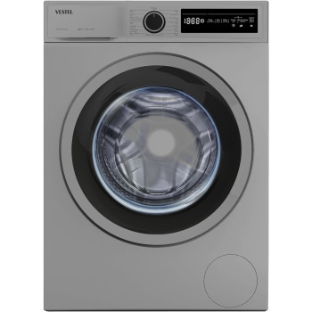 Vestel 10Kg, 62 Lt Volume Front Load Washing Machine, Quick Wash, 15 Programmers, Energy Saving,1200 Rpm,Dark Silver Color, Model - Wb1012T2Tdss - 1 Years Full Warranty, 5 Year Motor Warranty