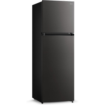 Midea 390L Gross Top Mount Double Door Refrigerator MDRT390MTE28 2 Doors Frost Free Fridge Freezer With Smart Sensor And Humidity Control, Active-C Fresh, Multi-Air Flow, Electronic Control Dark Silver, 1 Year Warranty