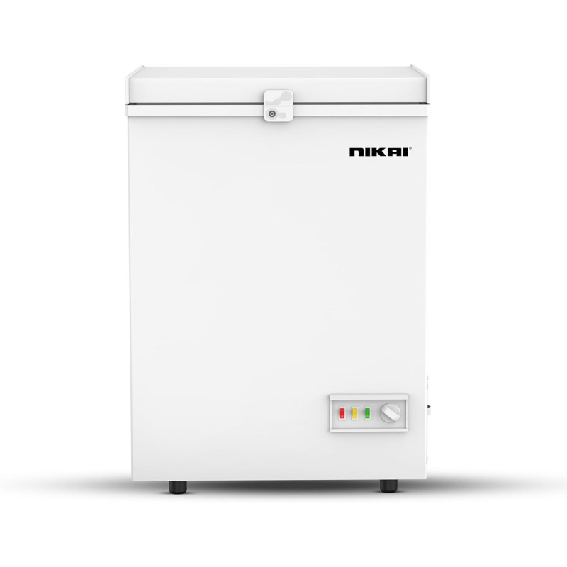 Nikai 150L Single Door Chest Freezer With Storage Basket, High Energy Efficiency Cooling System, Adjustable Temperature, Child Lock, Silent Operation, Ideal For Home And Restaurants - NCF150N7 (White), 1 Year Warranty