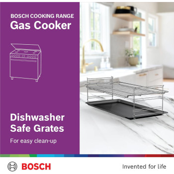 Bosch Free Standing Cooker, Gas Cooker 90Cm, 147L, Gas Range Cooker, German Engineering Cooking Range HGW3ASQ50M, 1 Year Warranty