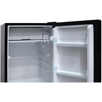Nikai 140L Gross 90L Net Single Door Refrigerator With Glass Finish, 2L Bottle Holder, Glass Shelves, Separate Chiller Compartment, Ideal Mini Fridge For Home, Kitchen, Bedroom, Office And Bar - NRF140G (Black), 1 Year Warranty
