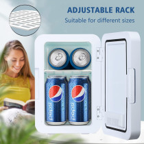 TDOO 8L Mini Fridge, Travel Refrigerator With Ac Dc Portable Thermoelectric Cooler And Warmer, Portable Personal Refrigerator For Food, Drinks, Skincare, Medications, Great For Office, Bedroom, Dorm, Car, 1 Year Warranty