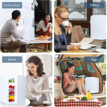 TDOO 8L Mini Fridge, Travel Refrigerator With Ac Dc Portable Thermoelectric Cooler And Warmer, Portable Personal Refrigerator For Food, Drinks, Skincare, Medications, Great For Office, Bedroom, Dorm, Car, 1 Year Warranty