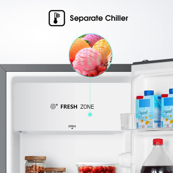 Hisense Single Door Refrigerator 122 Liter RR122D4ASU Silver Compressor Warranty For 10 Years
